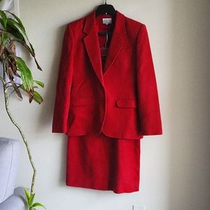 The Villager red wool matching set